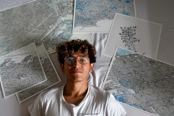 El ilustrador de ciudades: un joven dibuja mapas a mano y es furor en redes sociales