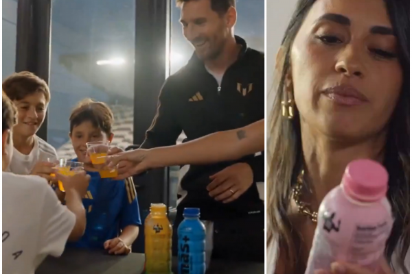 La publicidad de Lionel Messi junto a sus hijos y Antonela Roccuzo