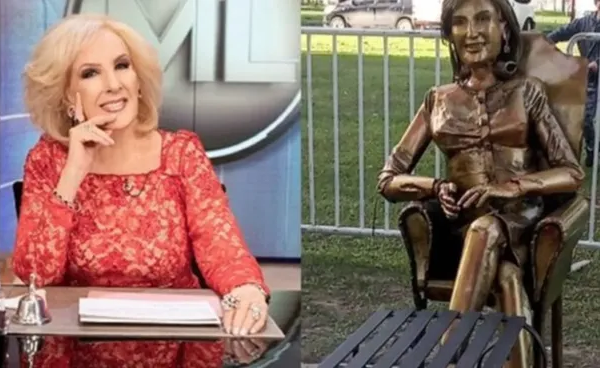 Insólito: vandalizaron la estatua de Mirtha Legrand en su ciudad natal