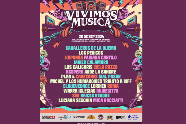 Anunciaron el Line Up del Festival Vivimos del Música