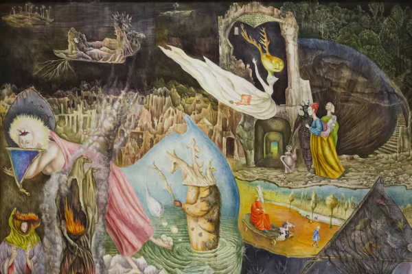 Muchos cuadros dentro de un cuadro: llegó al Malba la obra de Leonora Carrington de los 28 millones