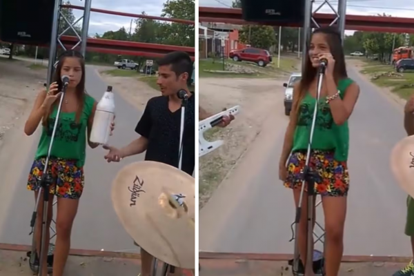 Se conoció un video inédito de Emilia Mernes en sus inicios cantando arriba de un camión en Entre Ríos